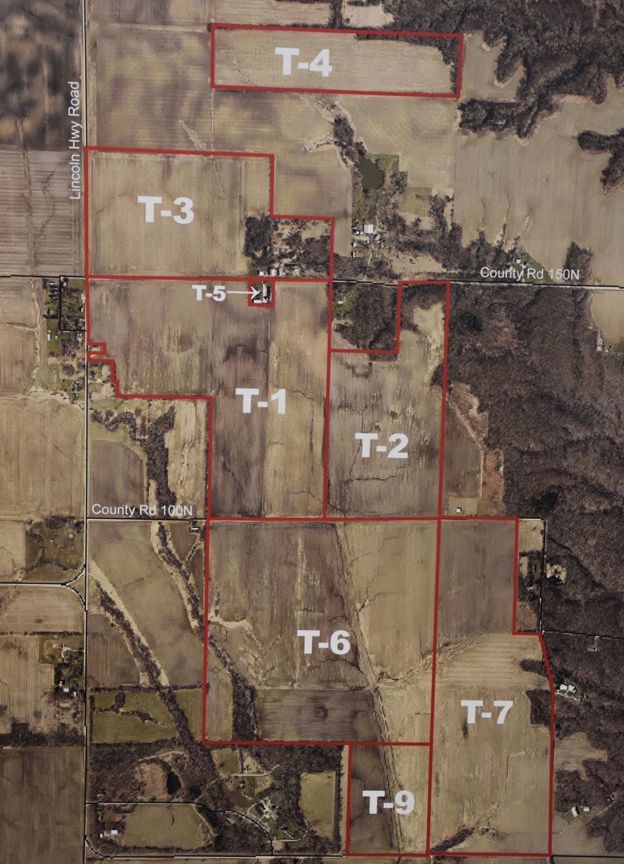 Farm land auction map